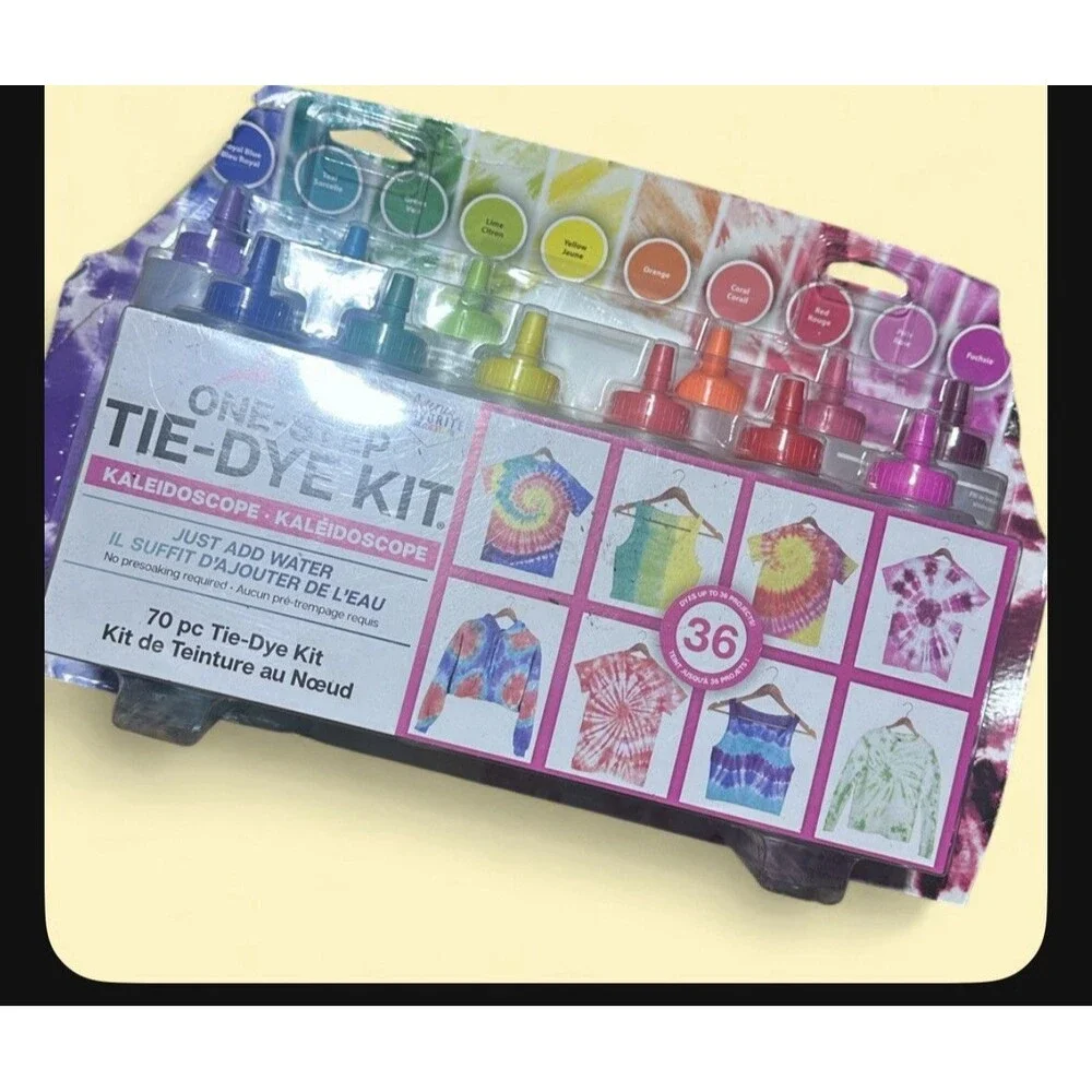 Tulip One-Step Kaleidoscope Tie-Dye Kit 70 Pc 12 Colors Up to 36 Projects